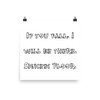 If you fall, I will be there. Signed: Floor. - Photo Paper Poster Funny quotes 7832981