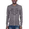 Hang out with people who make you forget to look at your phone. - Unisex Triblend Lightweight Zip Hoodie Motivational quotes 7833239