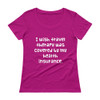 I wish travel therapy was covered by my health insurance. - Ladies Sheer Scoopneck T-Shirt Funny quotes 7821546