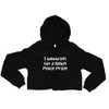 I would kill for a Nobel Peace Price! - Women's Fleece Crop Hoodie Funny quotes 7835700