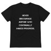 Never discourage anyone who continually makes progress. - Unisex Eco Tee Motivational quotes 7838864