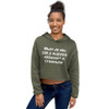 What do you call a thieving alligator? A Crookodile - Women's Fleece Crop Hoodie Funny quotes 7836148