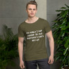 At night I fall asleep. In the morning I can't get up. - Raw Neck Tee Funny quotes 7837383