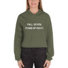 Fall seven, stand up eight. - Women's Fleece Crop Hoodie Motivational quotes 7836236