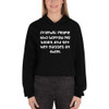 Friends: people who borrow my books and set wet glasses on them. - Women's Fleece Crop Hoodie Funny quotes 7836144