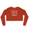 Anything that costs your peace is too expensive. - Women's Fleece Crop Sweatshirt Motivational quotes 7836009