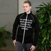 An apple a day keeps anyone away if you throw it hard enough. - Piped Fleece Jacket Funny quotes 7837810