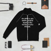 An apple a day keeps anyone away if you throw it hard enough. - Piped Fleece Jacket Funny quotes 7837810