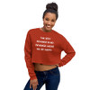 The best revenge is no revenge. Move on. Be happy. - Women's Fleece Crop Sweatshirt Motivational quotes 7836039