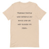 Friends: people who borrow my books and set wet glasses on them. - Unisex Short Sleeve Jersey T-Shirt Funny quotes 7840093
