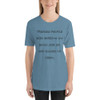 Friends: people who borrow my books and set wet glasses on them. - Unisex Short Sleeve Jersey T-Shirt Funny quotes 7840093