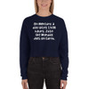 On Mercury, a day lasts 1,408 hours. Just like Monday does on Earth. - Women's Fleece Crop Sweatshirt Funny quotes 7835595