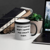 Opportunities don't happen. You create them. - Matte Black Magic Mug Motivational quotes 7839607