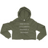 What do you call a thieving alligator? A Crookodile - Women's Fleece Crop Hoodie Funny quotes 7836145