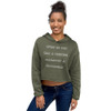 What do you call a thieving alligator? A Crookodile - Women's Fleece Crop Hoodie Funny quotes 7836145