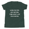 When you feel like quitting, think about why you started. - Youth Short Sleeve Tee Motivational quotes 7835984