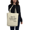 Beauty is power; a smile is its sword. - John Ray - Organic Cotton Tote Bag Motivational quotes 7840558