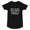 What do you call a thieving alligator? A Crookodile - Long Body Urban Tee Funny quotes 7837197