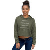 tried being normal once. Worst two minutes of my life. - Women's Fleece Crop Hoodie Funny quotes 7835840