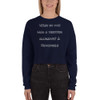 What do you call a thieving alligator? A Crookodile - Women's Fleece Crop Sweatshirt Funny quotes 7835921
