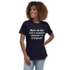 What do you call a thieving alligator? A Crookodile - Women's Relaxed Short Sleeve Jersey Tee Funny quotes 7839318