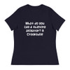 What do you call a thieving alligator? A Crookodile - Women's Relaxed Short Sleeve Jersey Tee Funny quotes 7839318