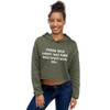 Follow your heart, but take your brain with you. - Women's Fleece Crop Hoodie Funny quotes 7835778