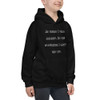 At night I fall asleep. In the morning I can't get up. - Kids Hoodie Funny quotes 7841145