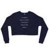 Of curse, I talk to myself. Sometimes I need expert advice. - Women's Fleece Crop Sweatshirt Funny quotes 7835658