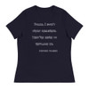 Folks, I don't trust children. They're here to replace us. - Stephen Colbert - Women's Relaxed Short Sleeve Jersey Tee Funny quotes 7839286