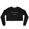 You are one in a melon. - Women's Fleece Crop Sweatshirt Funny quotes 7835673