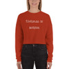 Normal is boring - Women's Fleece Crop Sweatshirt Funny quotes 7835570