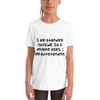 I am standing outside. So if anyone asks, I am outstanding! - Youth Short Sleeve Tee Funny quotes 7835315