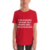 I am standing outside. So if anyone asks, I am outstanding! - Youth Short Sleeve Tee Funny quotes 7835315