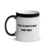 Face everything and rise - Glossy Black Magic Mug Motivational quotes 7848788
