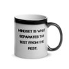 Mindset is what separates the best from the rest. - Glossy Black Magic Mug Motivational quotes 7848728