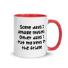 Some days I amaze myself. Other days I put my keys in the fridge. - Ceramic Mug with Color Funny quotes 7848715