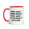 Some days I amaze myself. Other days I put my keys in the fridge. - Ceramic Mug with Color Funny quotes 7848715