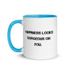Happiness looks gorgeous on you. - Ceramic Mug with Color Motivational quotes 7849010