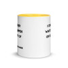 I could either watch it happen or be a part of it - Elon Musk - Ceramic Mug with Color Motivational quotes 7848971