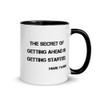 The secret of getting ahead is getting started. - Mark Twain - Ceramic Mug with Color Motivational quotes 7849252