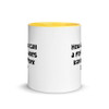 How do you call a pig that does karate? Pork Chop - Ceramic Mug with Color Funny quotes 7848240