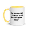 How do you call a pig that does karate? Pork Chop - Ceramic Mug with Color Funny quotes 7848240