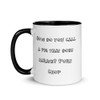How do you call a pig that does karate? Pork Chop - Ceramic Mug with Color Funny quotes 7848247