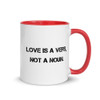 Love is a verb, not a noun. - Ceramic Mug with Color Motivational quotes 7849072