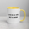 Love is a verb, not a noun. - Ceramic Mug with Color Motivational quotes 7849072