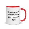 Mindset is what separates the best from the rest. - Ceramic Mug with Color Motivational quotes 7849057