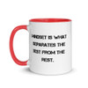 Mindset is what separates the best from the rest. - Ceramic Mug with Color Motivational quotes 7849057