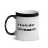 F-E-A-R hast two meanings: - Glossy Black Magic Mug Motivational quotes 7848985