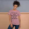 Live your life as an exclamation, not an explanation. - Unisex Short Sleeve Jersey T-Shirt Motivational quotes 7849024